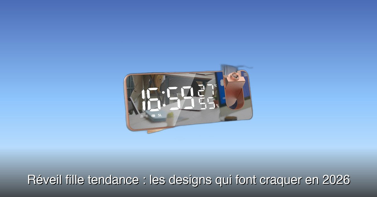 Réveil projecteur rose gold Image