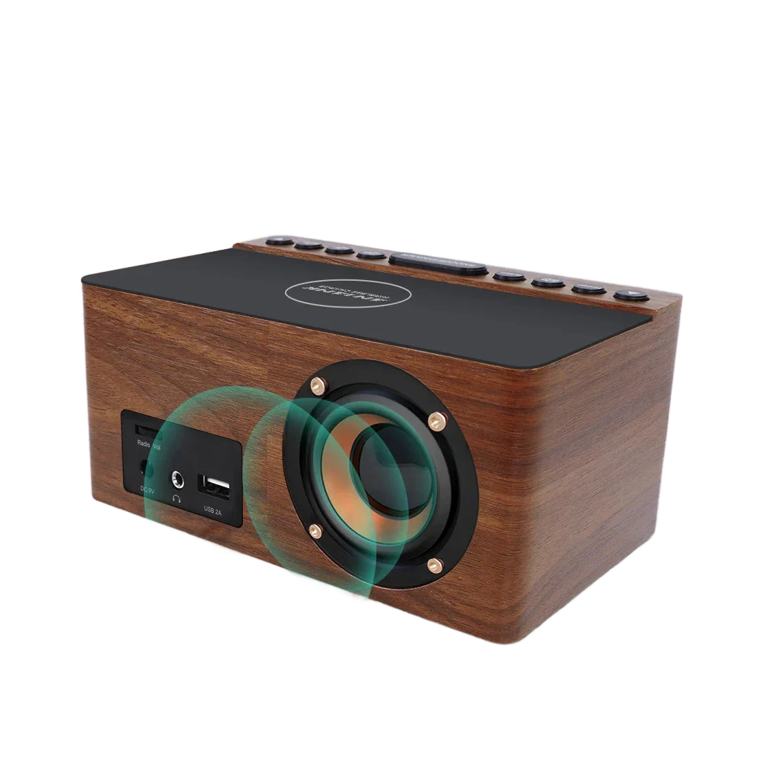 Radio réveil bois induction - vue 2