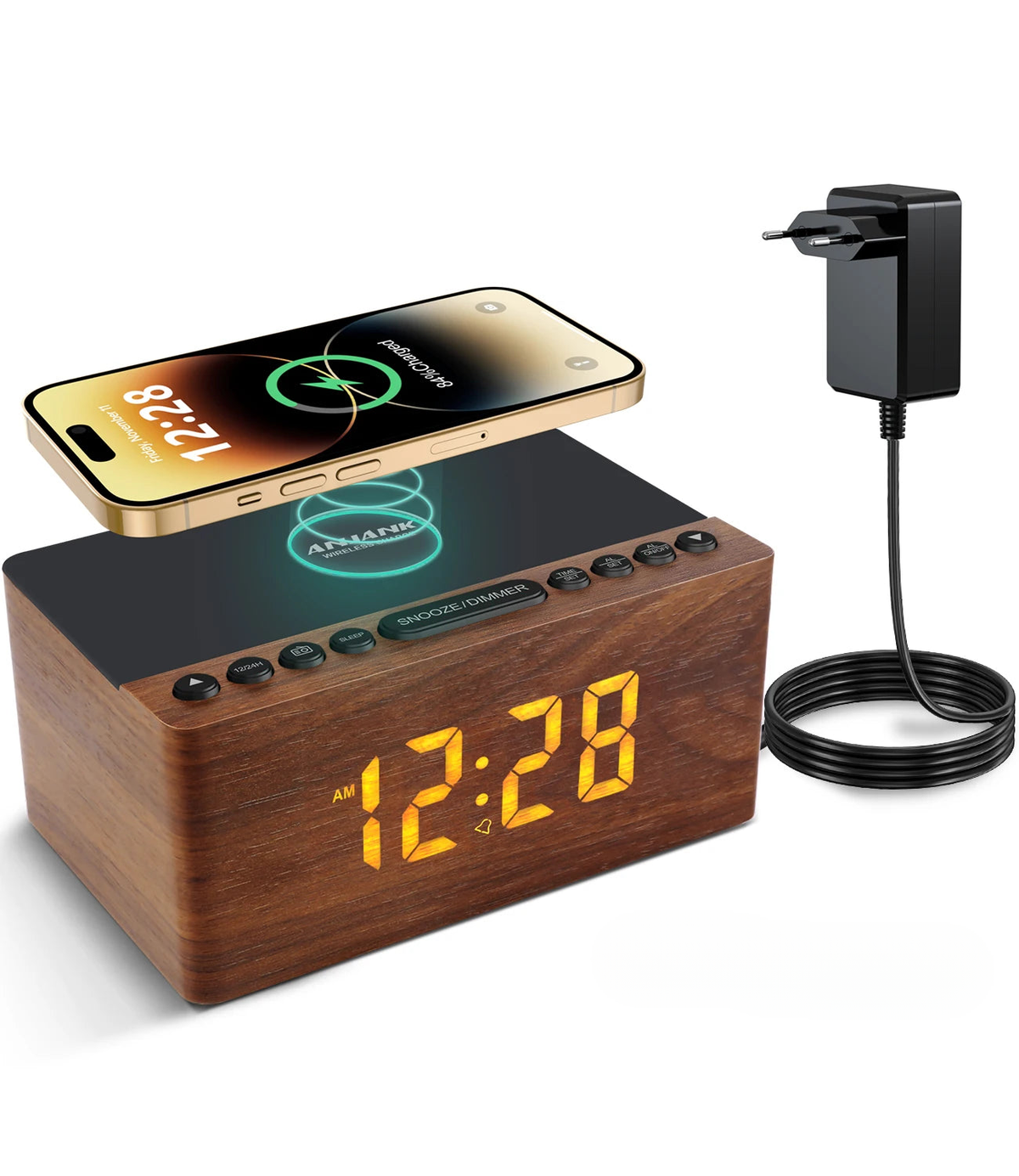 Radio réveil bois induction - vue 4