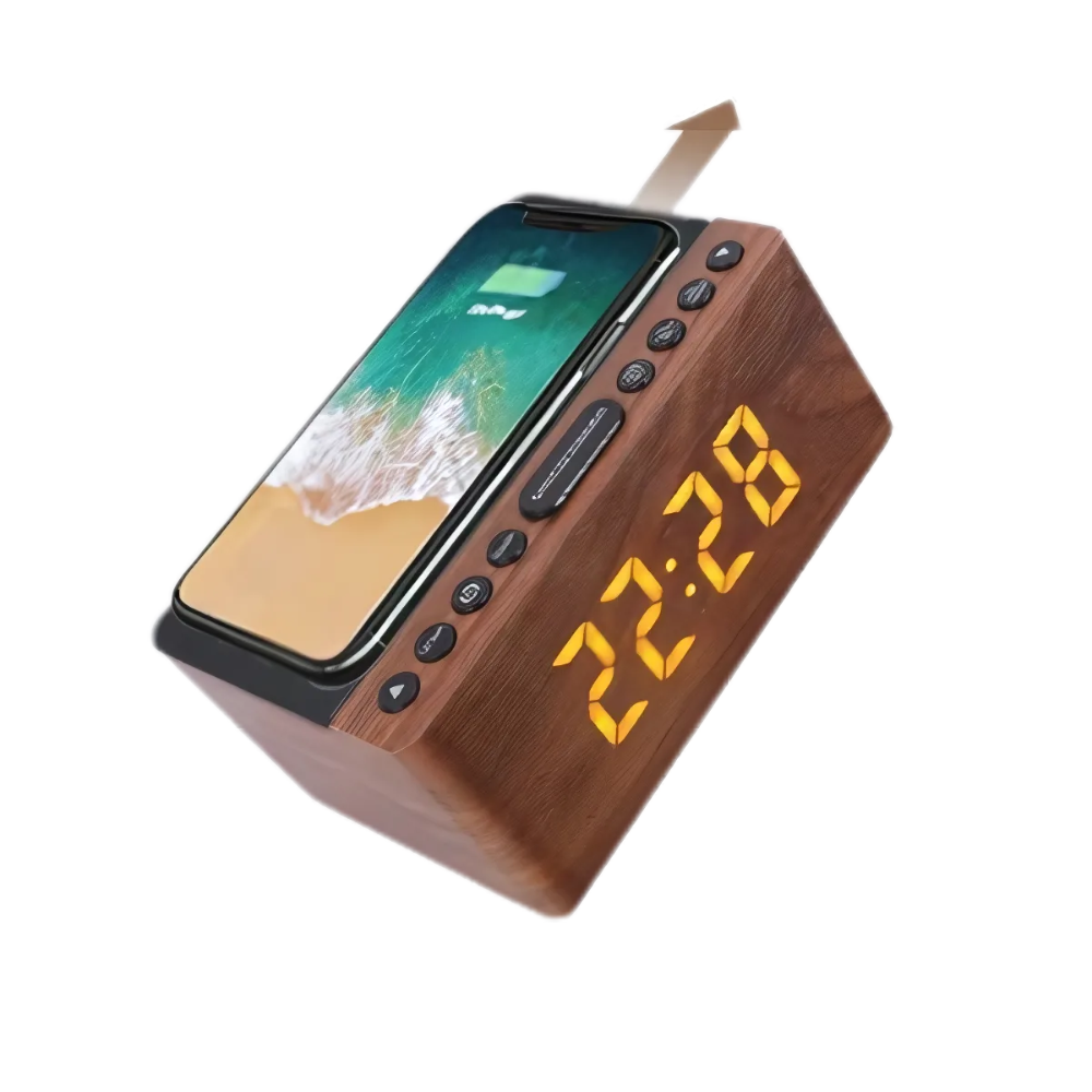Radio réveil bois induction - vue 5