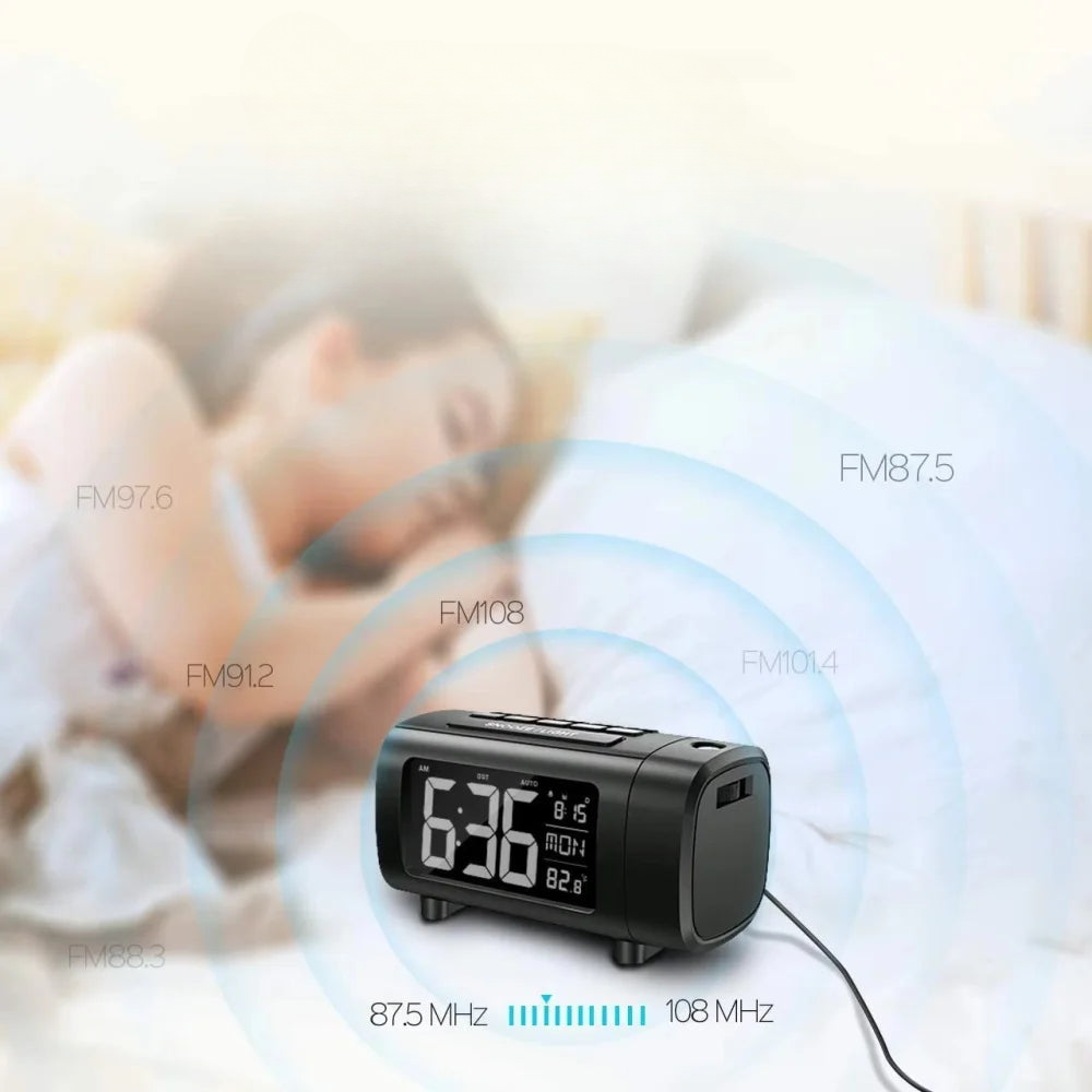 Radio réveil projecteur heure - vue 5
