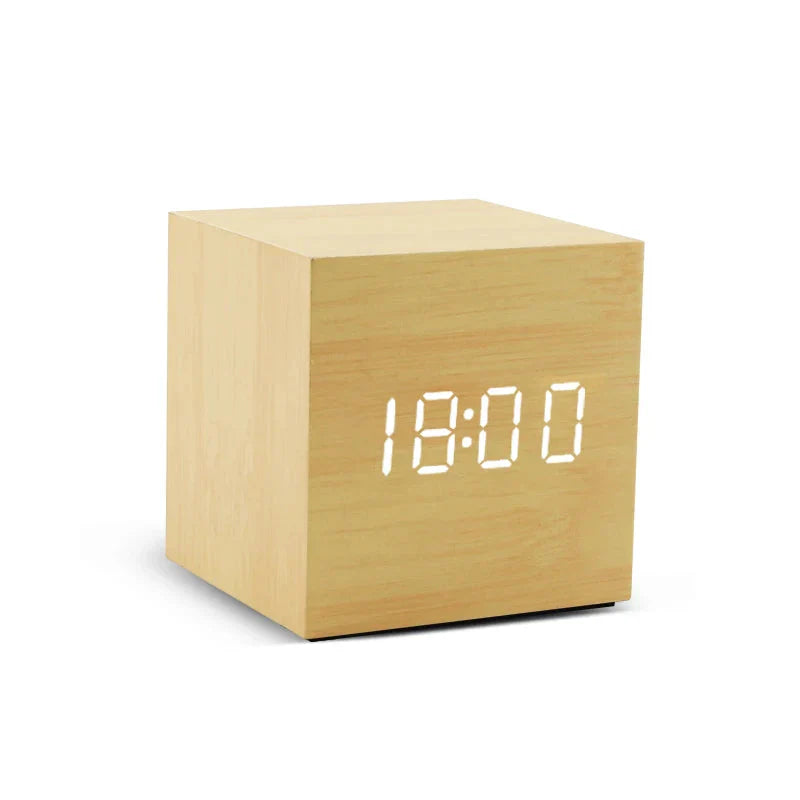 Réveil bois cube - vue 4