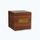 Réveil bois cube