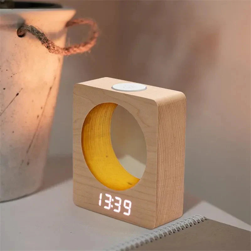 Réveil bois design - vue 2