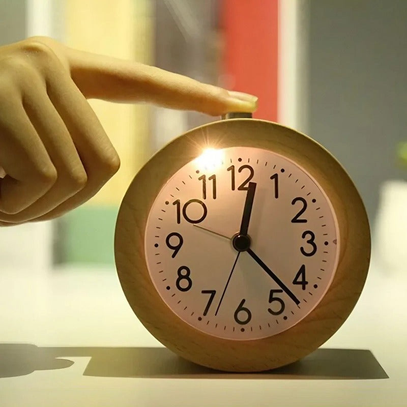 Réveil bois horloge