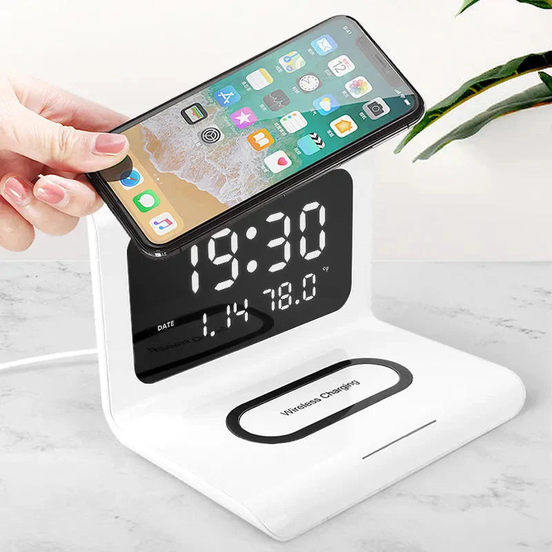 Réveil chargeur à induction Apple et Samsung - vue 2
