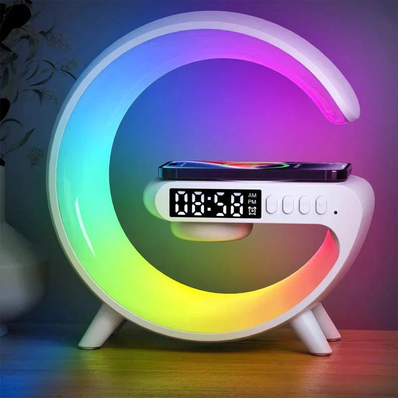 Réveil chargeur induction avec lampe - vue 2