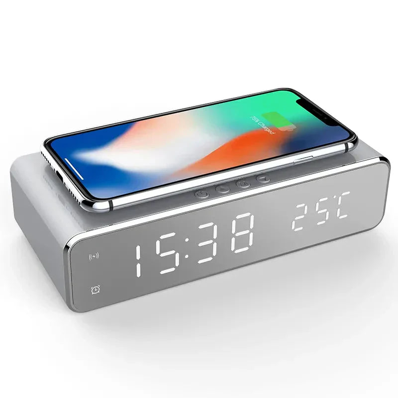 Réveil chargeur induction avec température - vue 5