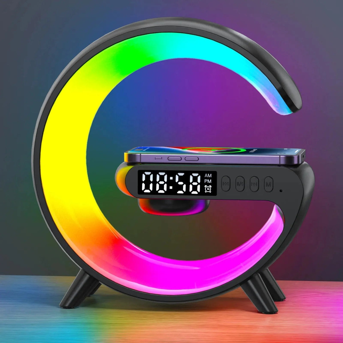 Réveil chargeur induction lampe - vue 2