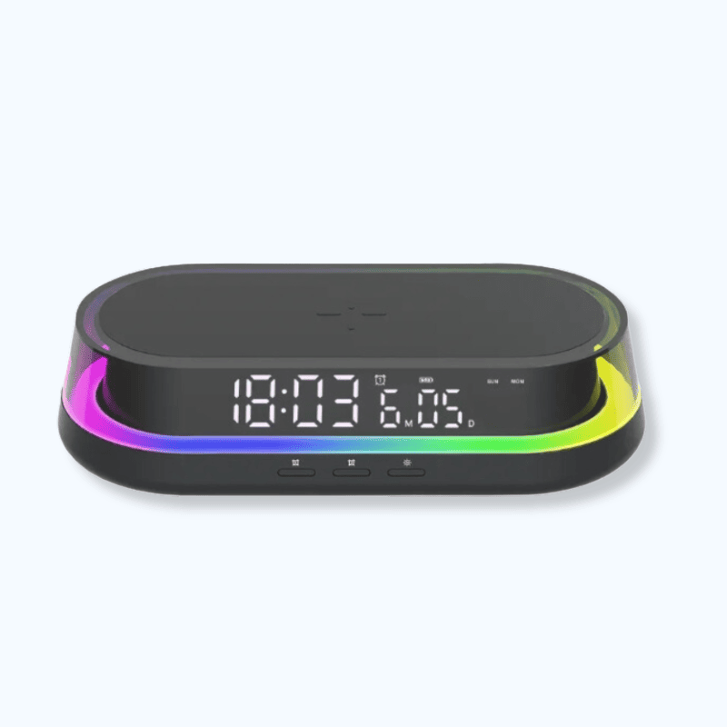 Réveil chargeur induction lumineux