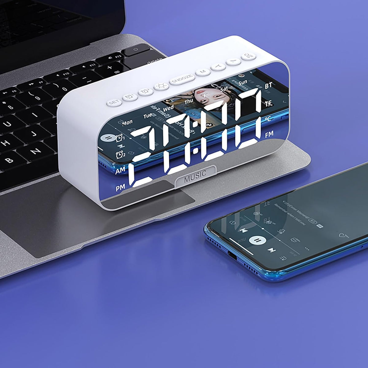 Réveil connecté avec portable - vue 2