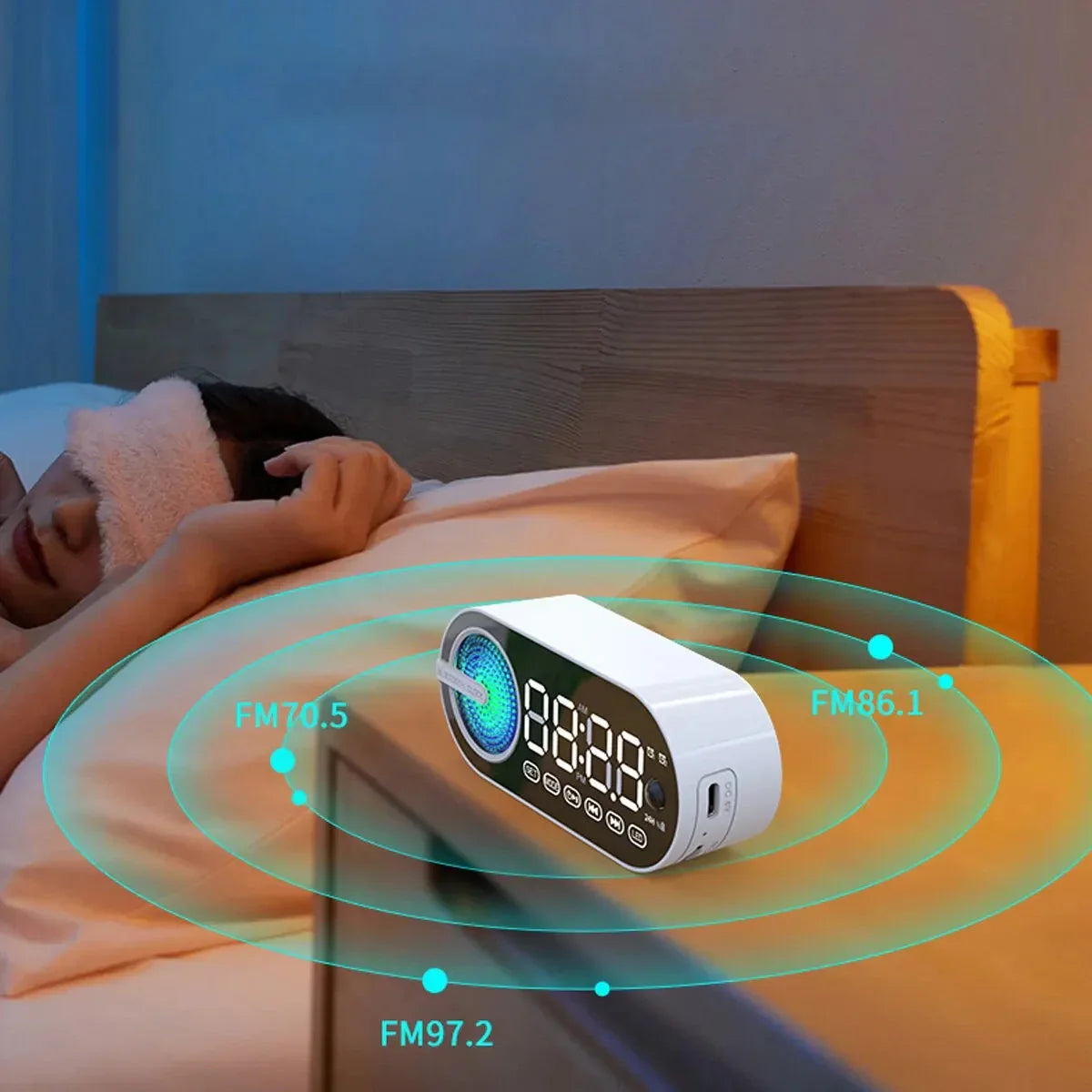 Réveil connecté avec radio FM - vue 4