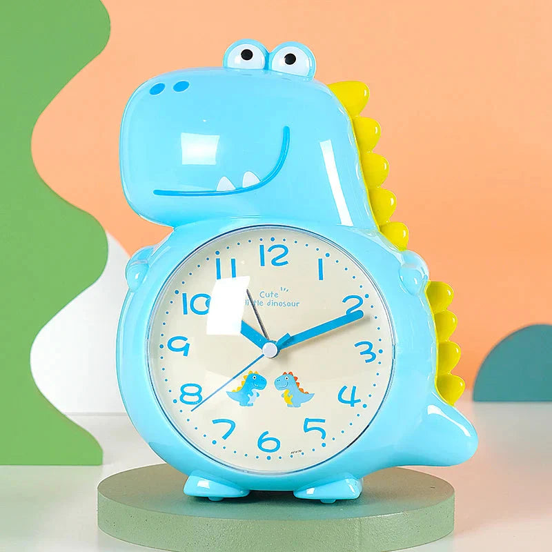 Réveil dinosaure analogique bleu - vue 2