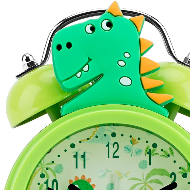 Réveil dinosaure vert - vue 2