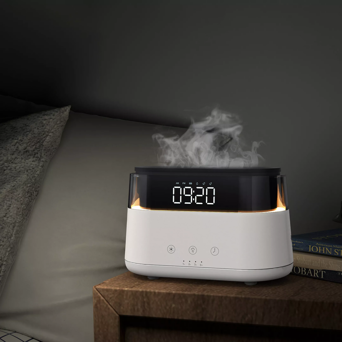 Réveil numérique avec diffuseur huile essentielle - vue 2