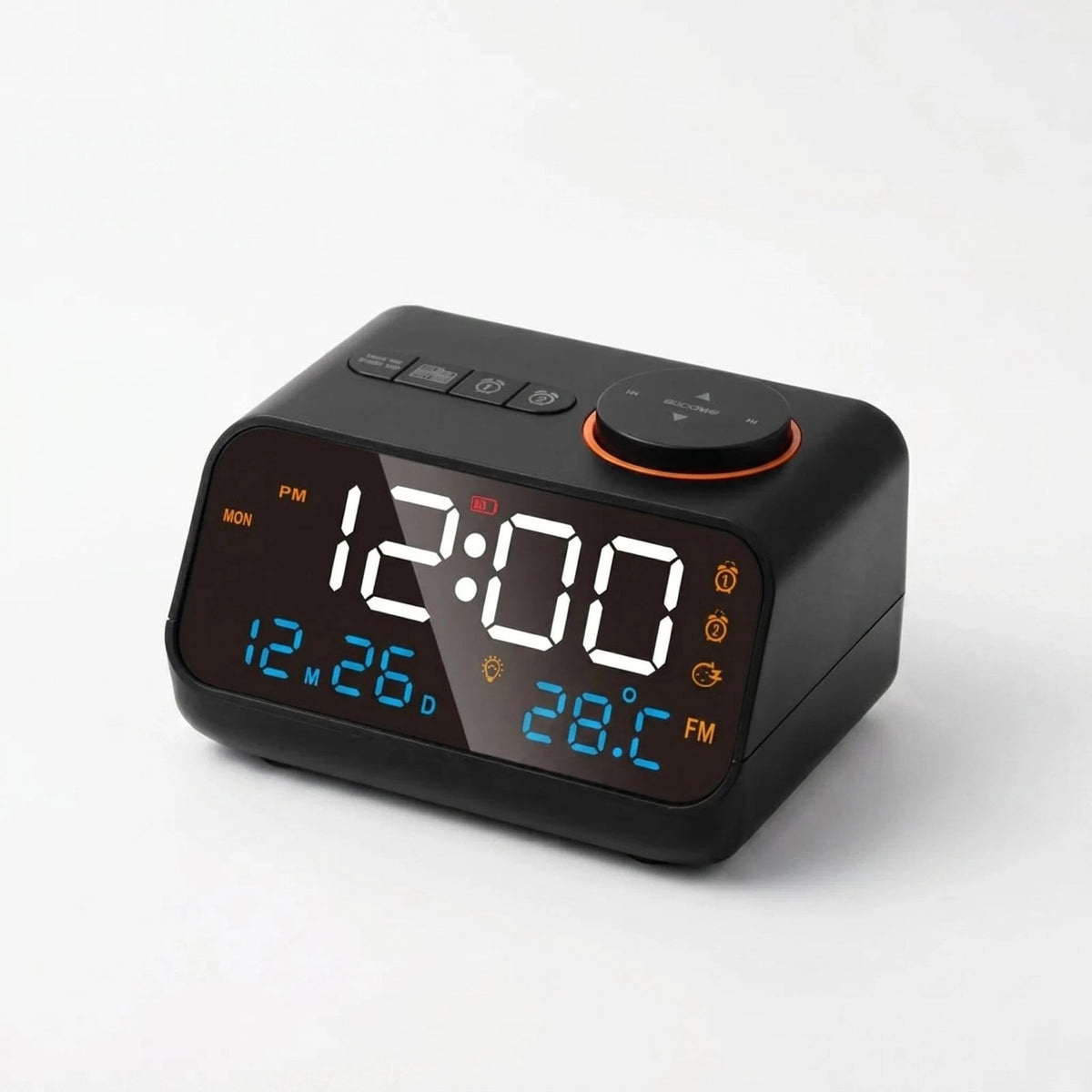 Réveil numérique batterie avec radio