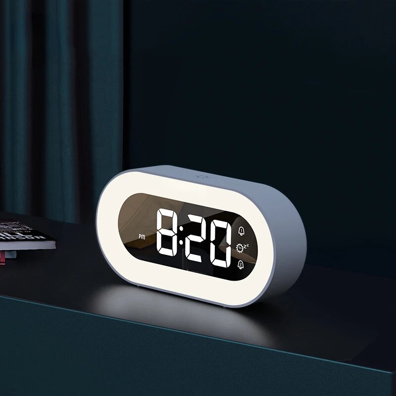 Réveil numérique design avec éclairage led - vue 2
