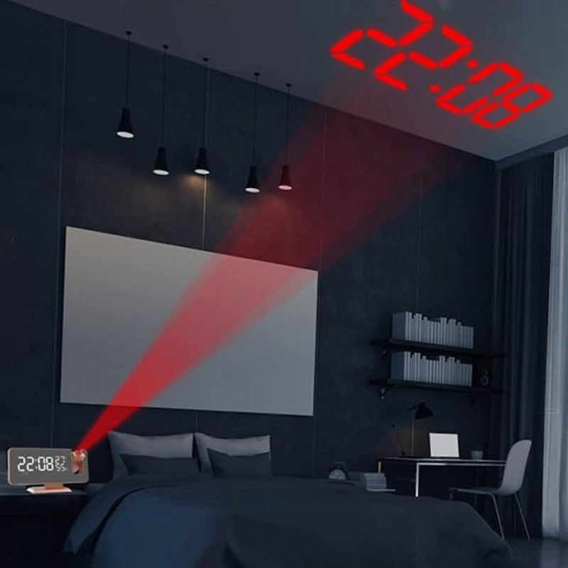 Réveil projecteur rose gold - vue 3