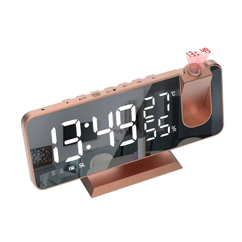 Réveil projecteur rose gold - vue 4