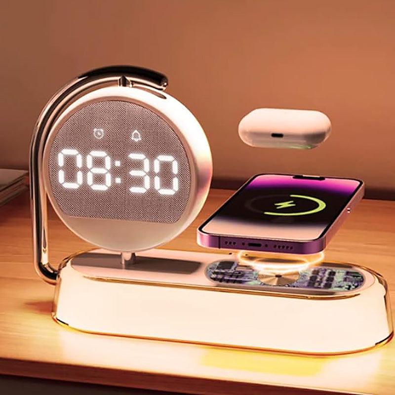 Réveil simulateur d'aube avec chargeur induction - vue 3