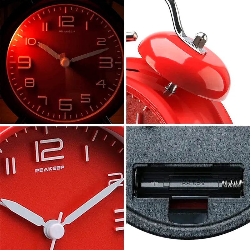 Réveil vintage rouge - vue 3